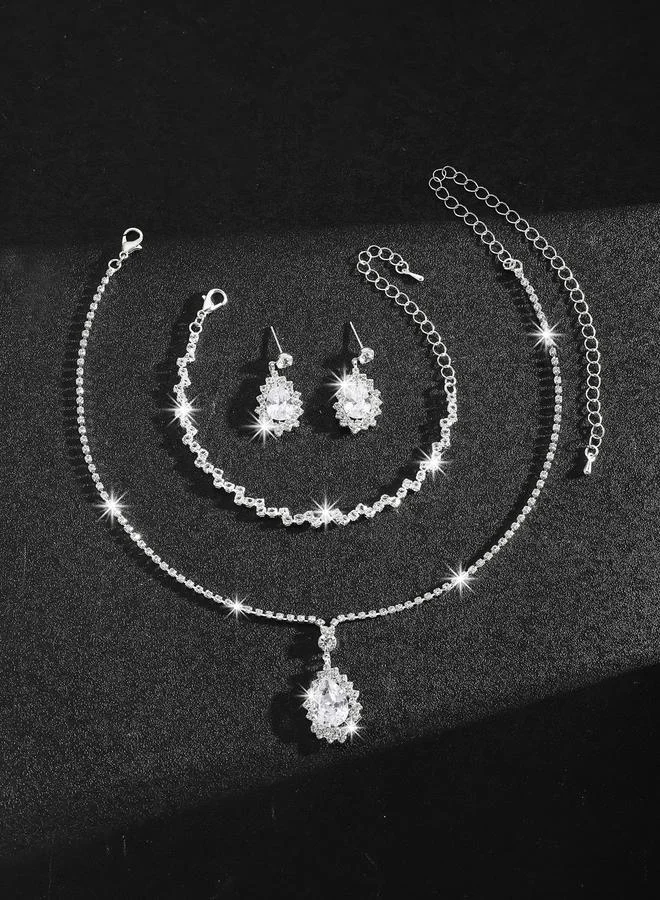 Take Two 3-Piece Embellished Necklace, Bracelet And Earrings Jewelry Set
